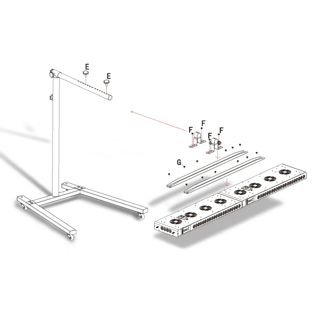 Supporto regolabile per lampada per terapia a luce rossa da 1500W | Rosso intenso/NIR | Phipower - immagine 15