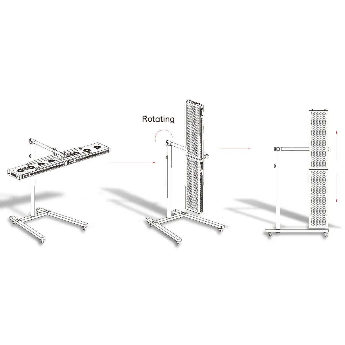 Supporto regolabile per lampada per terapia a luce rossa da 1500W | Rosso intenso/NIR | Phipower - immagine 17