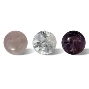 Golden Triangle | Amethist | Bergkristal | Rozenkwarts | Voor vitaliseren en structureren van water | Phipower